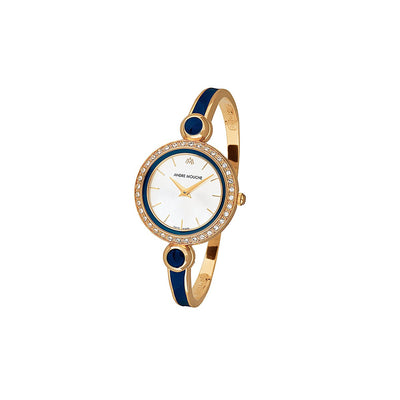 Aria Crystal Gold Dark Blue Swiss Ladies Watch 452 - 07101 - André Mouche