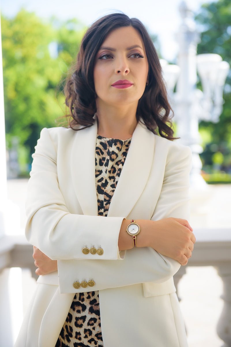 Aria Crystal Gold Red – André Mouche