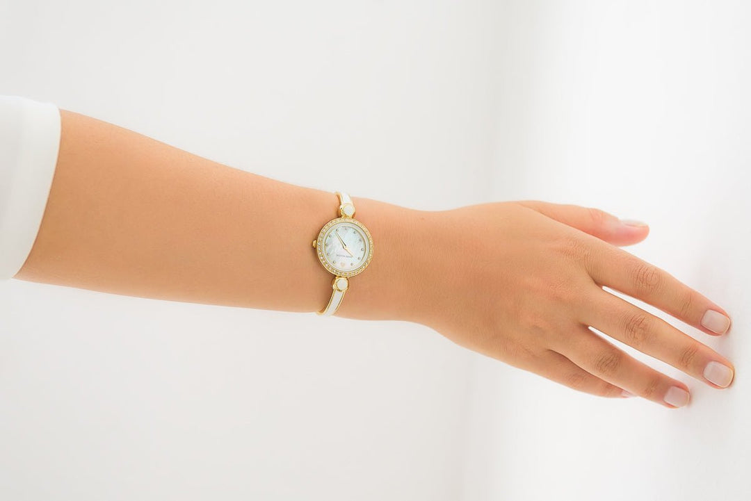 Aria Crystal Gold White-Pearl – André Mouche