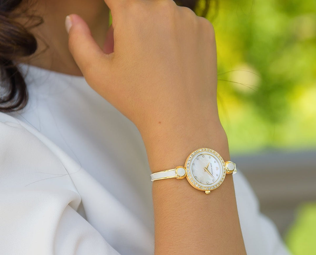 Aria Crystal Gold White-Pearl – André Mouche