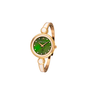 Aria Gold White - Green Swiss Ladies Watch 450 - 01111 - André Mouche