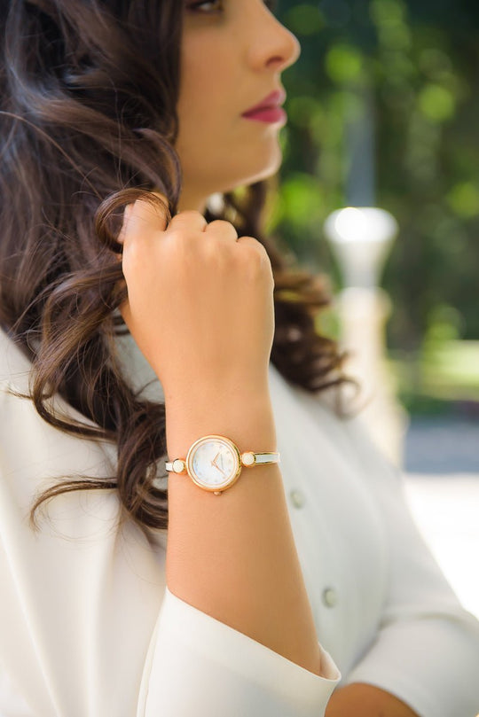 Aria Rose Gold White-Pearl – André Mouche