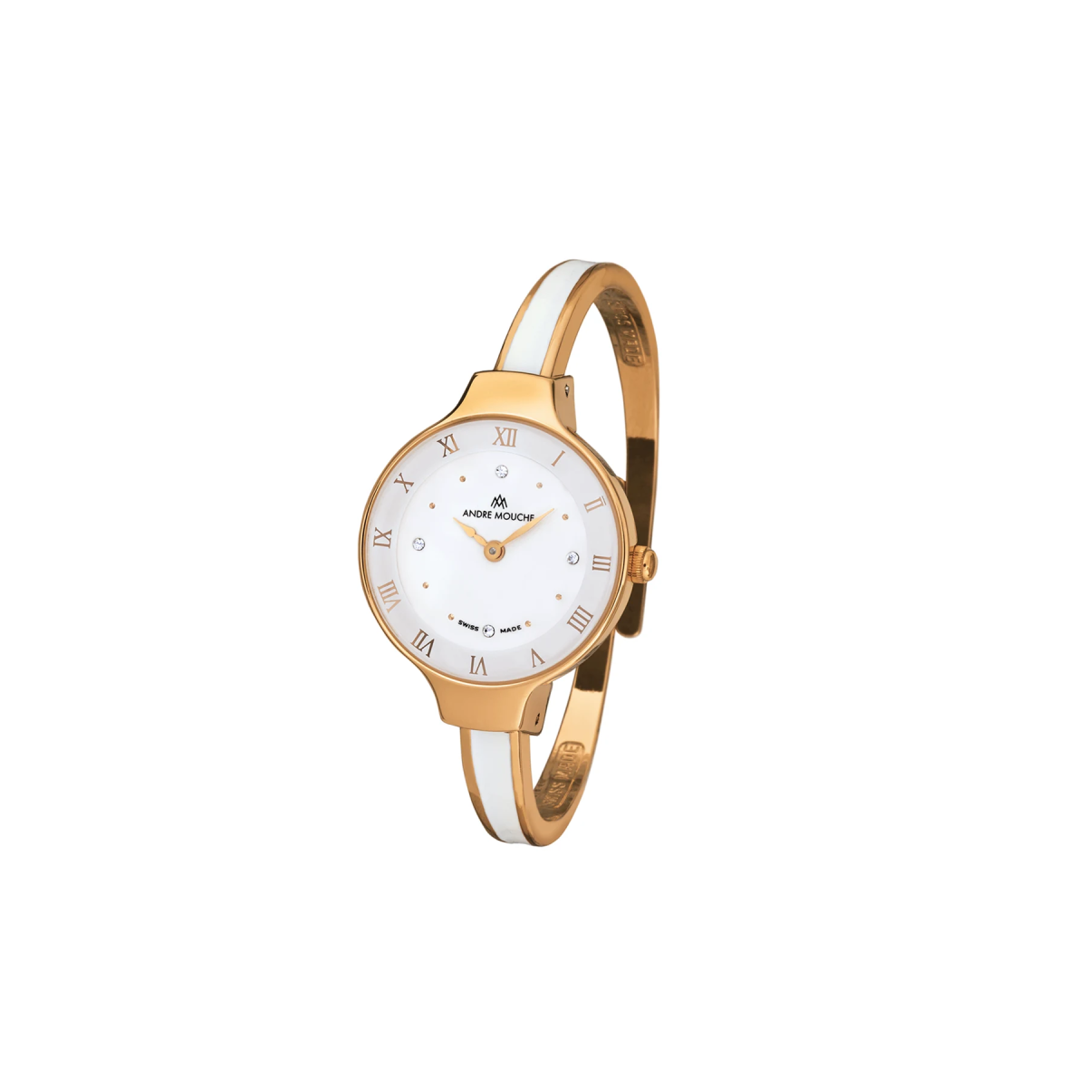 Aura Gold White Swiss Ladies Watch 420 - 01191 - André Mouche