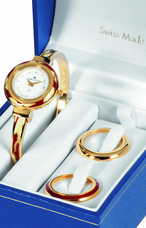 Aura Set Gold Red - Yellow Swiss Ladies Watch 400 - 16059 - André Mouche