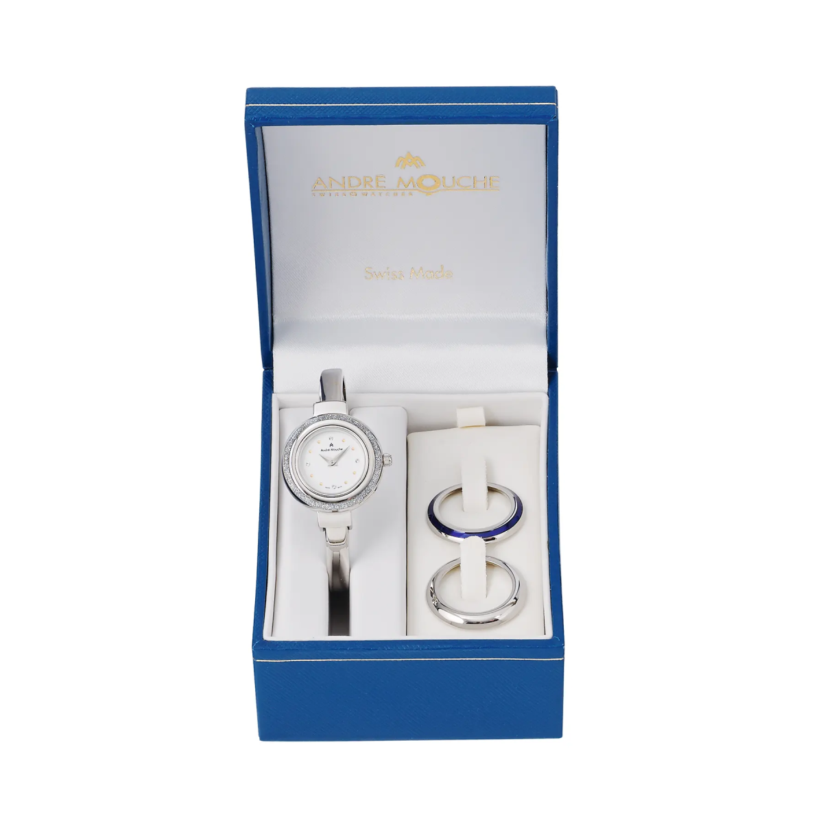 Aura Set Palladium Swiss Ladies Watch 401 - 09099 - André Mouche