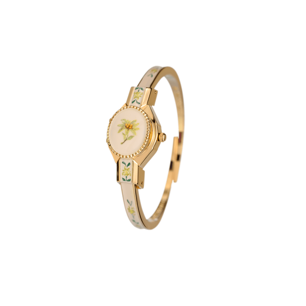【初回限定】 Gold Edelweiss White Mouche André – 時計